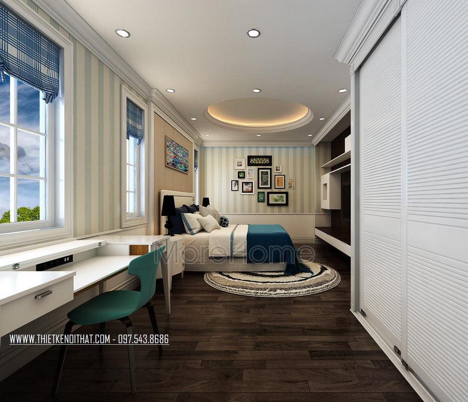 Thiết kế nội thất biệt thự Vinhomes Riverside Long Biên Hà Nội